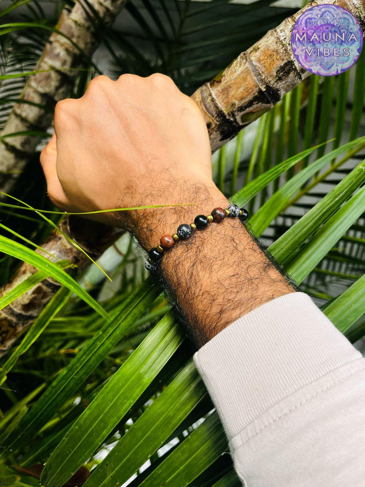 Pulseras Para La Protección Para Hombre y Mujer: Pulseras de Piedras Protectoras Con Amatista, Obsidiana, Malaquita, Labradorita y Más. ¡El Regalo Perfecto!