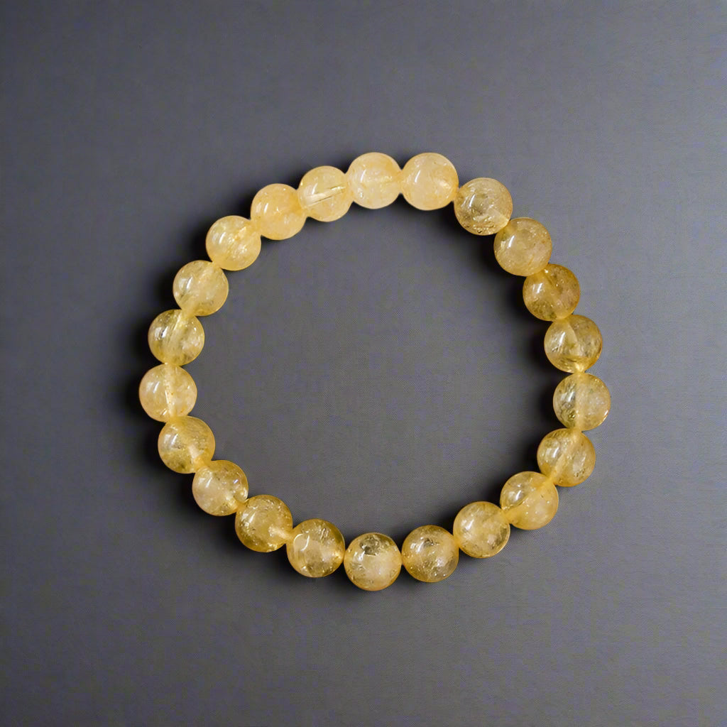Natural Citrine 108 Beads Knotted Mala Necklace & Bracelet Set For Achieve Abundance And Good Luck