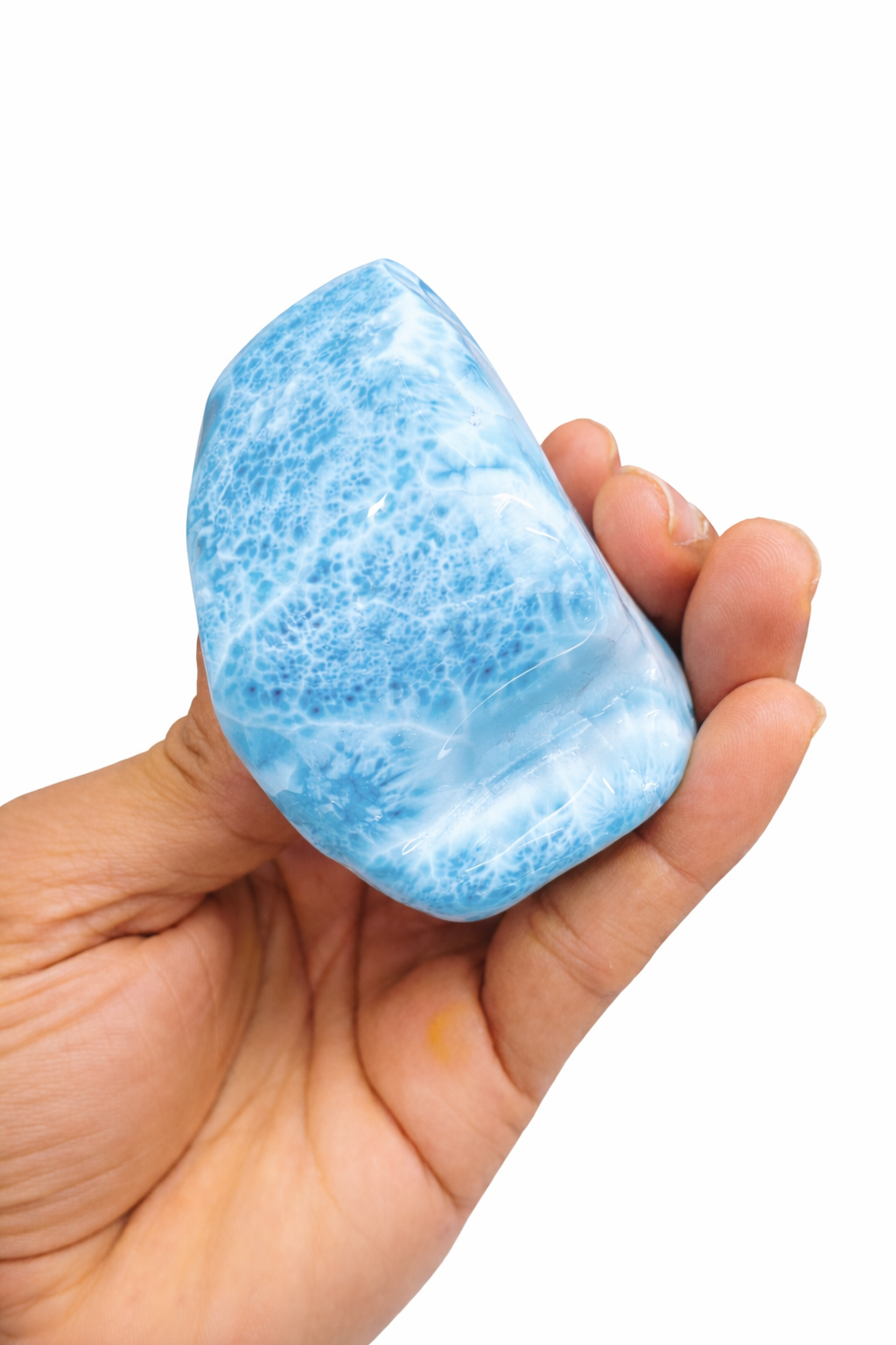 AAA Larimar Stone Slab -Natural Blue Crystal Stone from the Dominican Republic for Jewelry Making or Collecting.