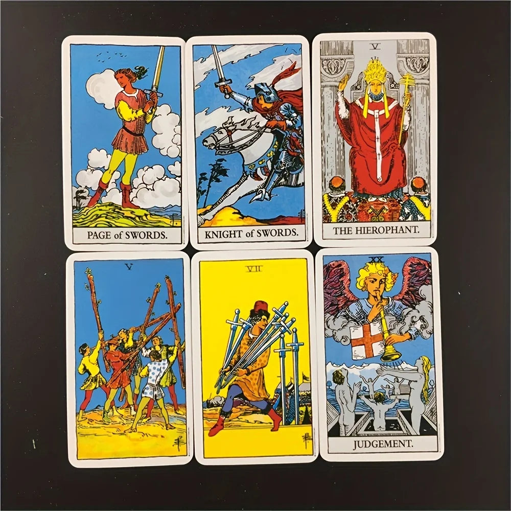 The Rider Tarot Deck – 78 Classic Tarot Cards for Beginners with PDF Guidebook | Complete Oracle Deck