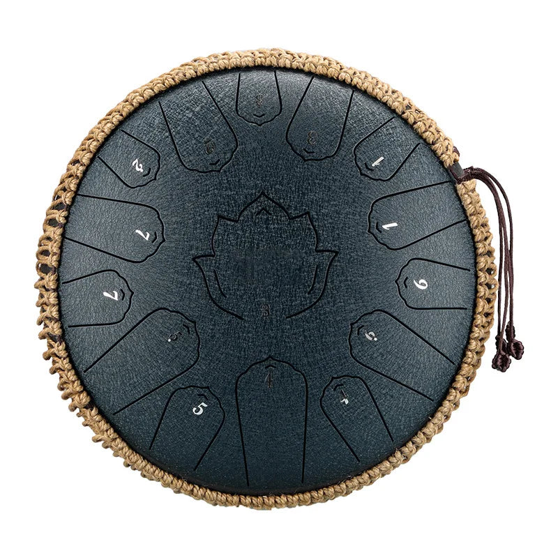 Sound Healing Steel Tongue Drum – 13” | 15-Note C Tone for Deep Relaxation, Meditation & Healing