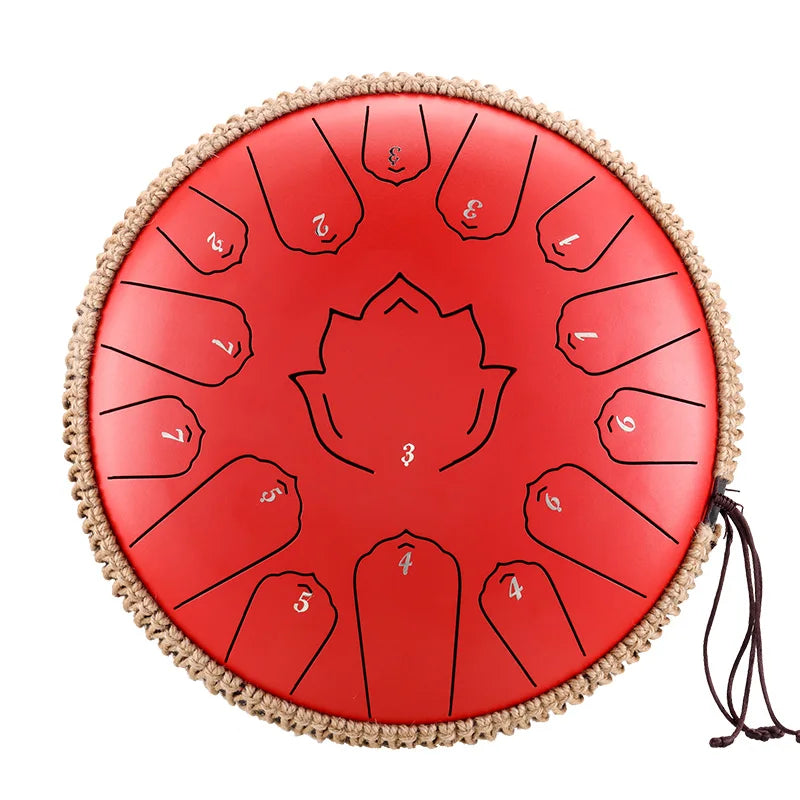 Sound Healing Steel Tongue Drum – 13” | 15-Note C Tone for Deep Relaxation, Meditation & Healing