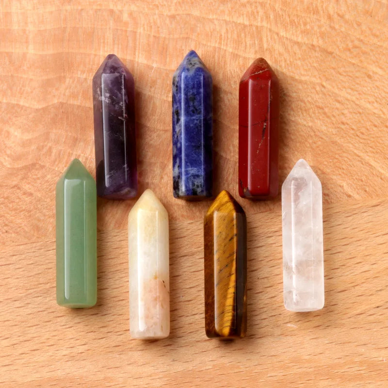 Natural Healing Quartz 7 Chakras Reiki Stones Mineral Collection Pendant Bracelet Necklace Jewelry Spiritual Products Gift Box