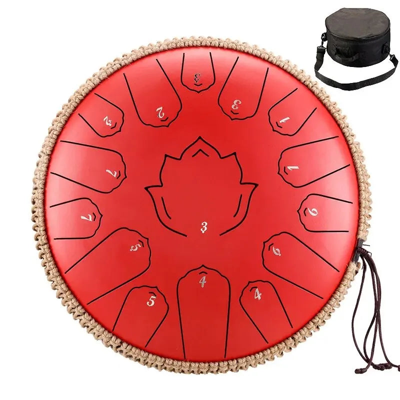 Sound Healing Steel Tongue Drum – 13” | 15-Note C Tone for Deep Relaxation, Meditation & Healing