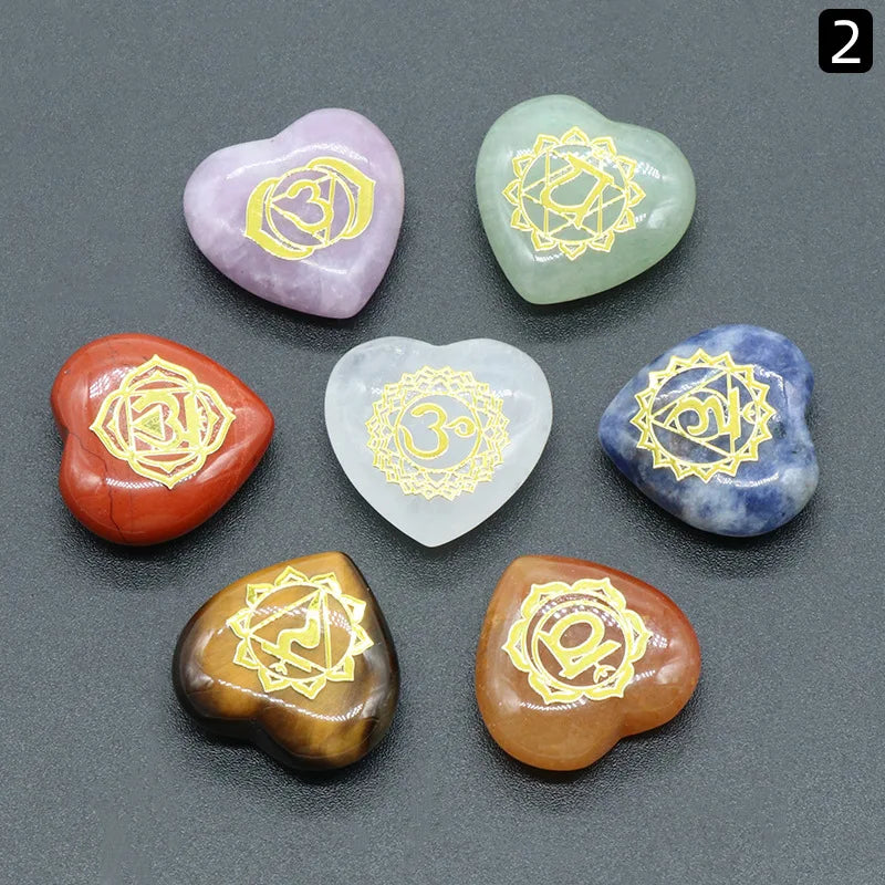 Natural Healing Quartz 7 Chakras Reiki Stones Mineral Collection Pendant Bracelet Necklace Jewelry Spiritual Products Gift Box