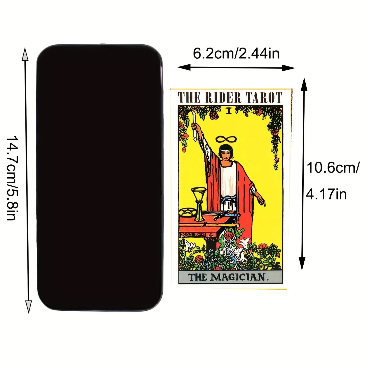 The Rider Tarot Deck – 78 Classic Tarot Cards for Beginners with PDF Guidebook | Complete Oracle Deck