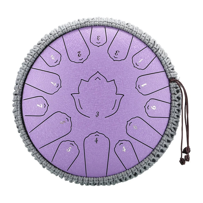 Sound Healing Steel Tongue Drum – 13” | 15-Note C Tone for Deep Relaxation, Meditation & Healing
