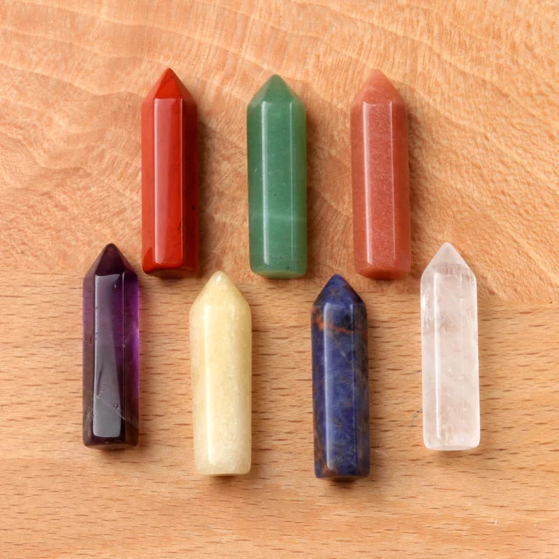 Natural Healing Quartz 7 Chakras Reiki Stones Mineral Collection Pendant Bracelet Necklace Jewelry Spiritual Products Gift Box