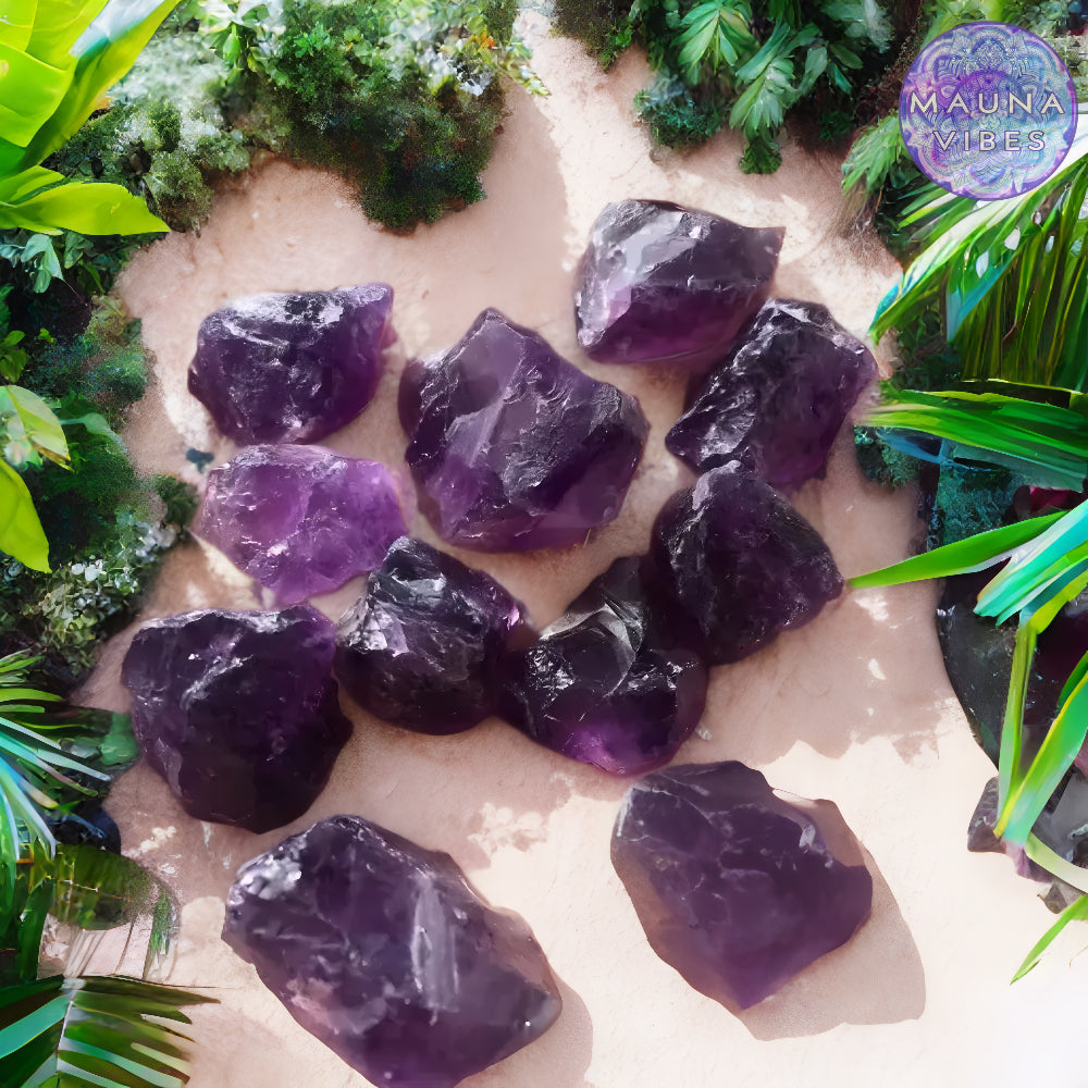 Cristal de quartzo bruto de ametista natural – pedra genuína para energia, decoração e práticas espirituais – vários tamanhos disponíveis