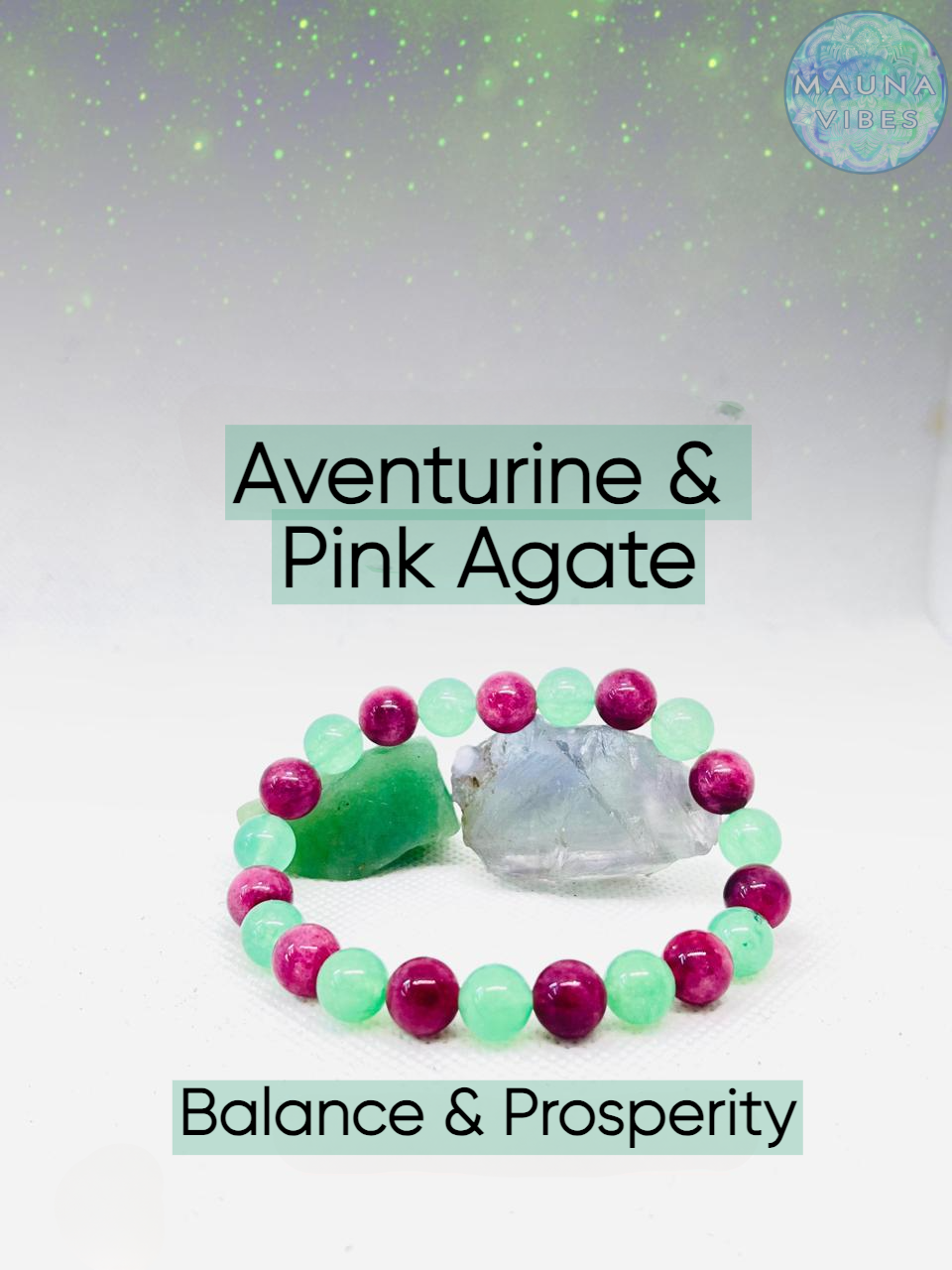 Pulseras de piedras preciosas mixtas para hombre y mujer: joyería curativa artesanal con ojo de tigre, cuarzo rosa, sodalita y más, de Mauna Vibes.