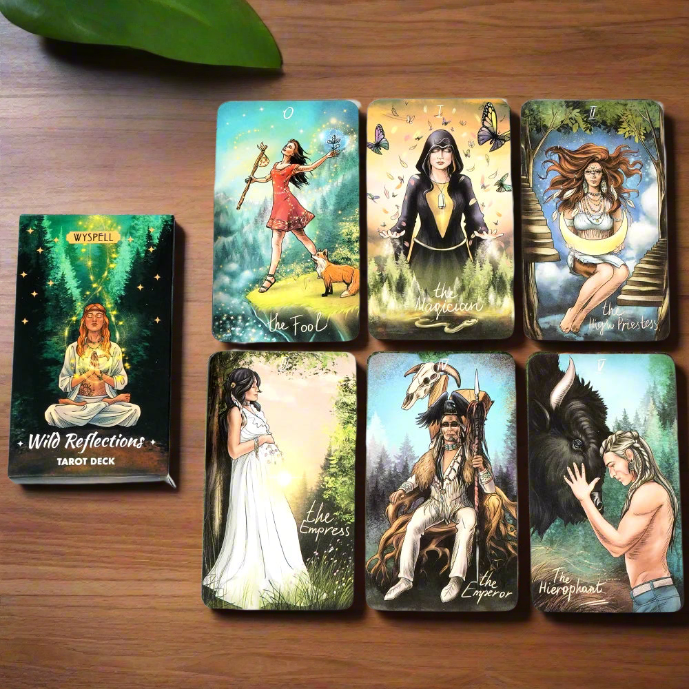 Wild Reflections Tarot – 78-Card Classic Deck | Beginner-Friendly & Intuitive