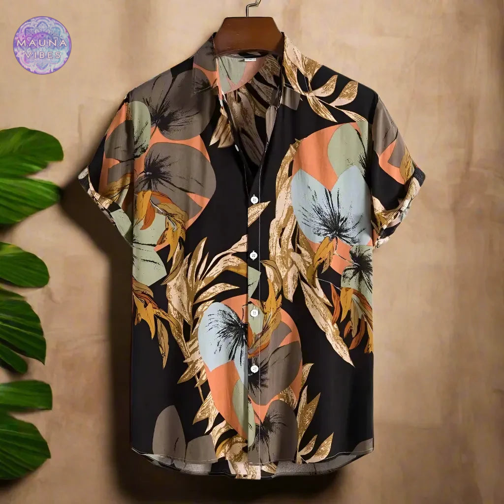 Camisa floral bohemia para hombre: transpirable, de verano, ideal para playa, festivales y un estilo informal.