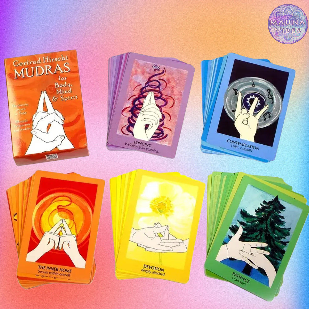 Poderoso baralho de cartas do oráculo Mudra – Cura energética por meio de gestos sagrados das mãos.