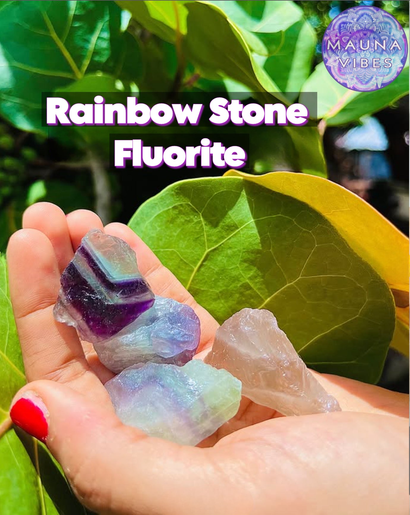 Pedra bruta de fluorita arco-íris natural – cristal de equilíbrio energético para foco, clareza e cura espiritual