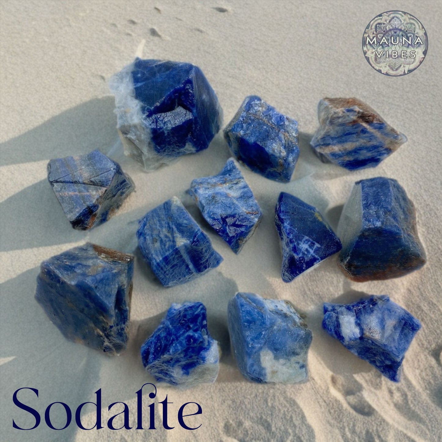 Piedra cruda de sodalita natural: para la verdad, la intuición y la paz interior