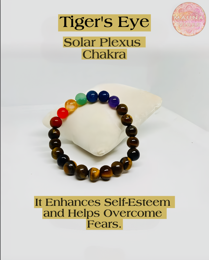 Pulseras de los 7 Chakras: Amatista, Ojo de Tigre, Cuarzo Rosa y más | Equilibrio, Sanación, Amor y Protección | Regalo perfecto para hombres y mujeres