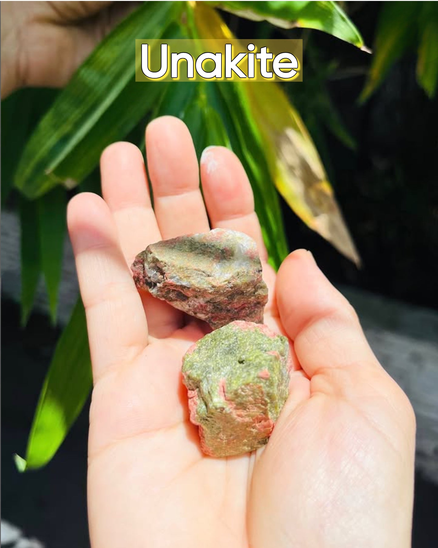 Piedra unakita cruda natural: para curación emocional, equilibrio y sueño reparador.