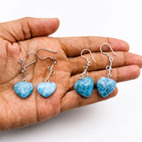 Larimar Heart Drop Earrings – Sterling Silver Ocean Blue Jewelry