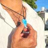 Larimar Stone Necklace for Men & Women