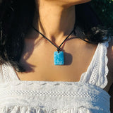 Larimar Stone Necklace for Men & Women