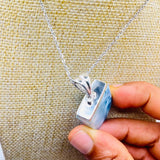 AAA Larimar Popsicle Pendant, 925 Sterling Silver