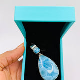 Colgante de Larimar doble AAA