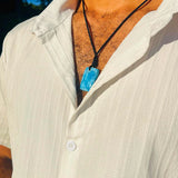 Larimar Stone Necklace for Men & Women