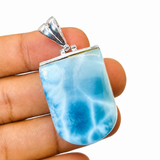 AAA Larimar Popsicle Pendant, 925 Sterling Silver