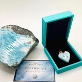AAA Larimar Heart Pendant, 925 Sterling Silver