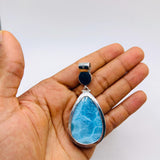 Colgante de Larimar doble AAA