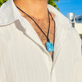 Larimar Stone Necklace for Men & Women