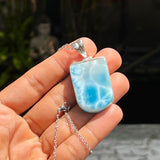 AAA Larimar Popsicle Pendant, 925 Sterling Silver