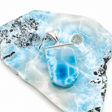 AAA Larimar Popsicle Pendant, 925 Sterling Silver