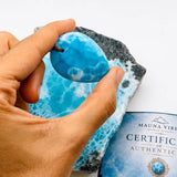 Larimar Stone Necklace – AAA Natural Super Blue Dominican Stone for Men & Women