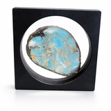 Larimar Stone Slab Specimen – Dominican Blue Crystal, Rare Stone Home Decor Collectors Piece