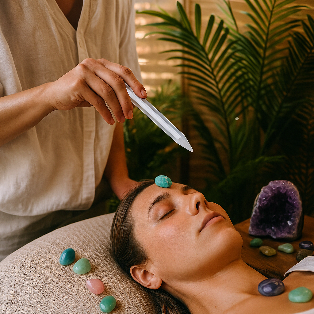 Selenite Energy Wand– Natural Healing Stick for Reiki, Protection & Home Decor (14–15cm)