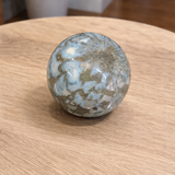 Larimar Sphere, Rare Taíno Specimen, Blue Crystal Ball, 362g for Meditation & Home Decor