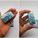 Larimar Stone Slab - 218g Dominican Larimar Specimen | Rare Blue Ocean Pattern | Collector Crystal | Home Décor
