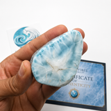 Larimar Stone Slab - 218g Dominican Larimar Specimen | Rare Blue Ocean Pattern | Collector Crystal | Home Décor