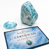 Larimar Stone Slab - 218g Dominican Larimar Specimen | Rare Blue Ocean Pattern | Collector Crystal | Home Décor