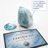 Larimar Stone Slab - 218g Dominican Larimar Specimen | Rare Blue Ocean Pattern | Collector Crystal | Home Décor