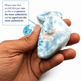 Larimar Stone Slab - 218g Dominican Larimar Specimen | Rare Blue Ocean Pattern | Collector Crystal | Home Décor