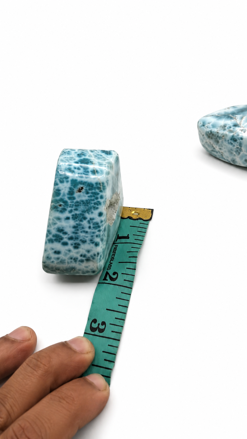 Larimar Stone Slab - 218g Dominican Larimar Specimen | Rare Blue Ocean Pattern | Collector Crystal | Home Décor
