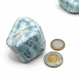 Larimar Stone Slab - 218g Dominican Larimar Specimen | Rare Blue Ocean Pattern | Collector Crystal | Home Décor