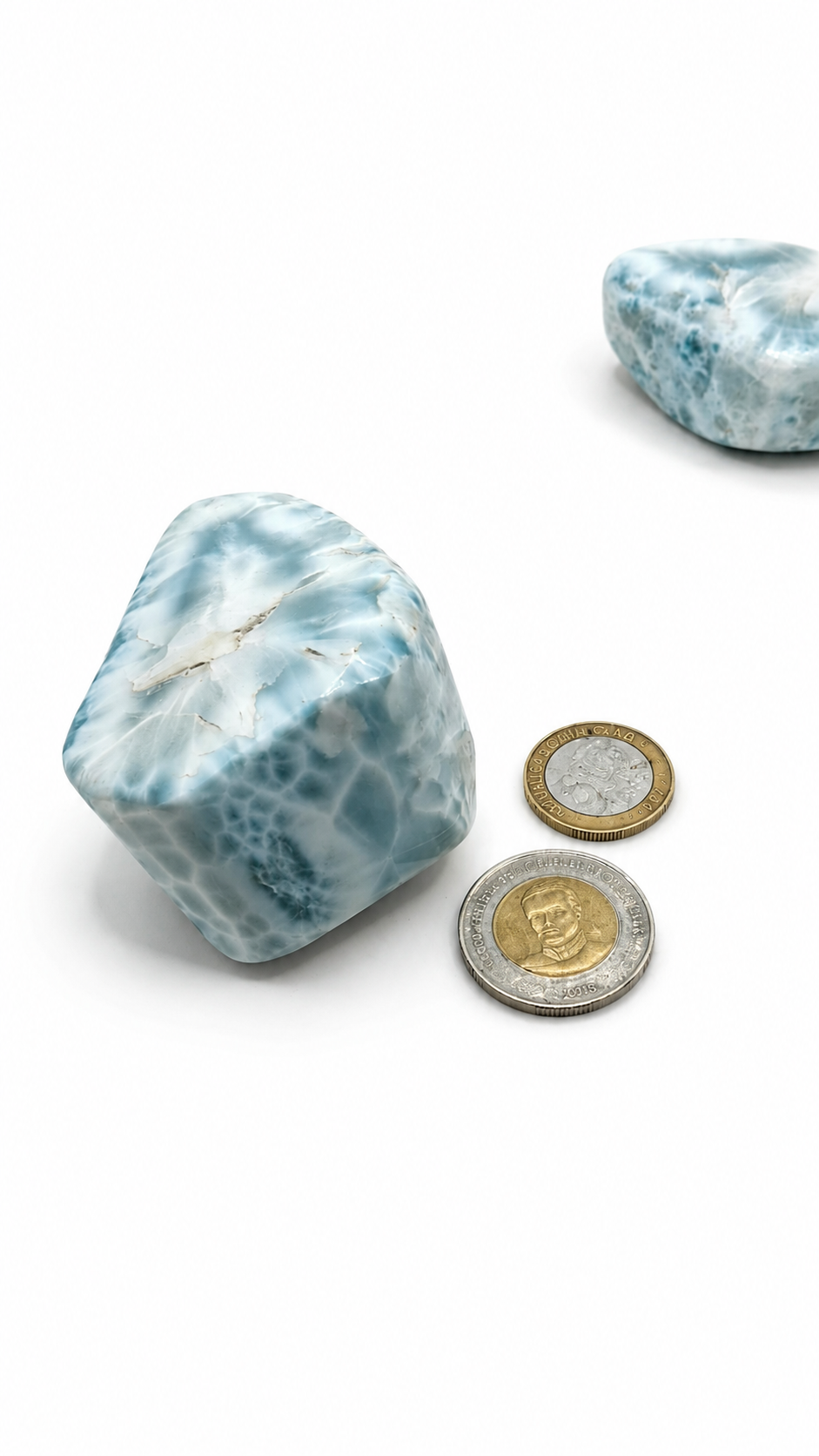 Larimar Stone Slab - 218g Dominican Larimar Specimen | Rare Blue Ocean Pattern | Collector Crystal | Home Décor