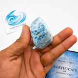 AAA Larimar Freeform Stone – 181g | Ocean Blue Webbing | Natural Dominican Larimar Specimen | Collector Crystal | One of a Kind