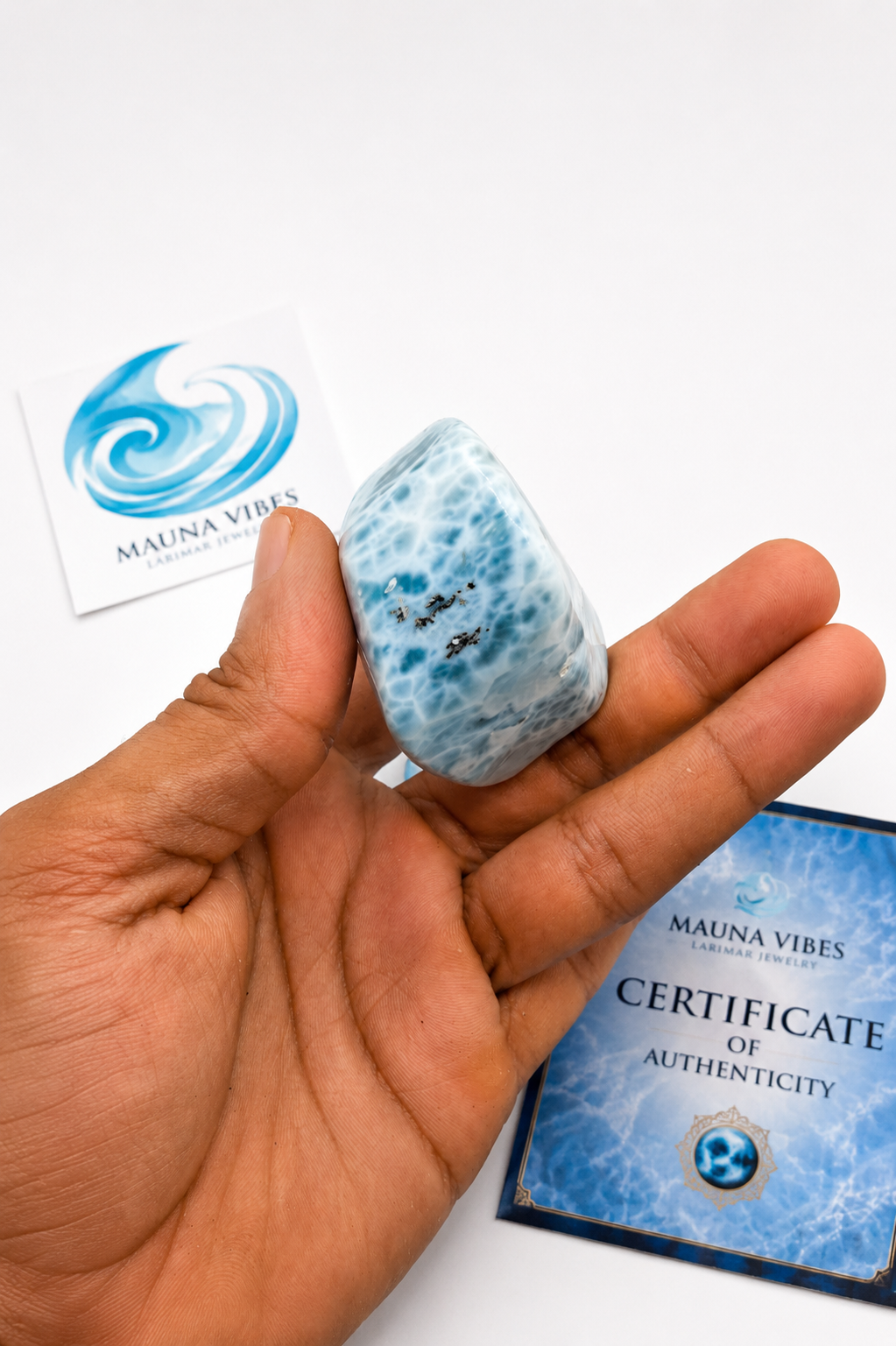 Losa de piedra Larimar AAA: piedra de cristal azul natural de la República Dominicana para hacer joyas o coleccionar.
