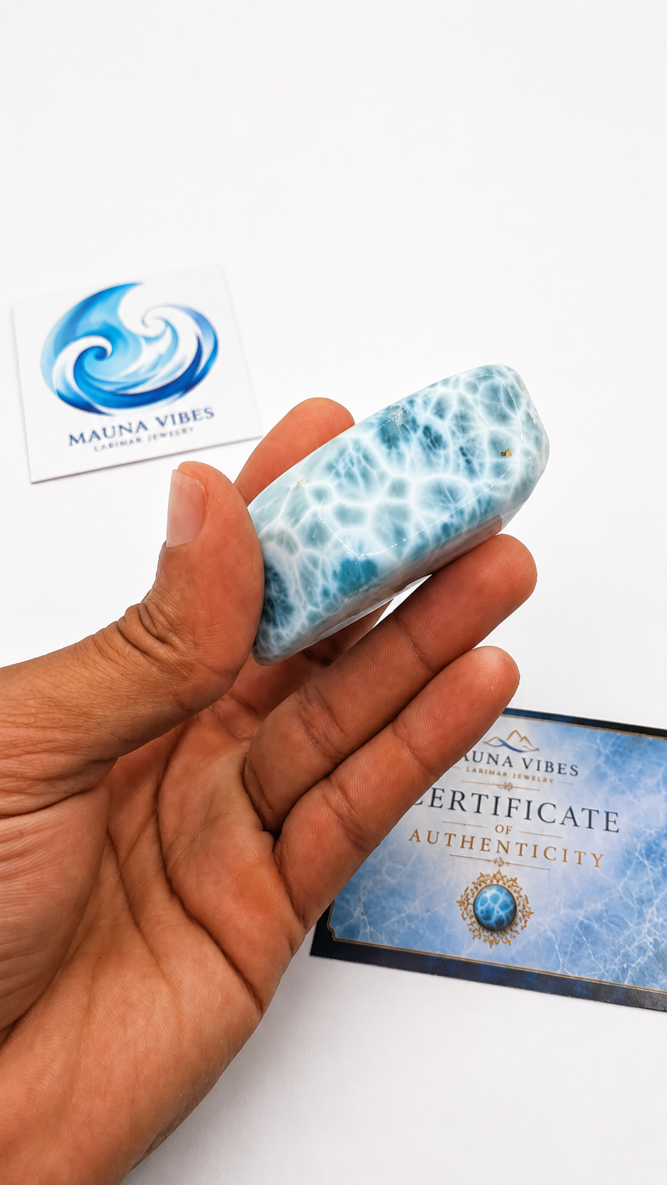 Losa de piedra Larimar AAA: piedra de cristal azul natural de la República Dominicana para hacer joyas o coleccionar.