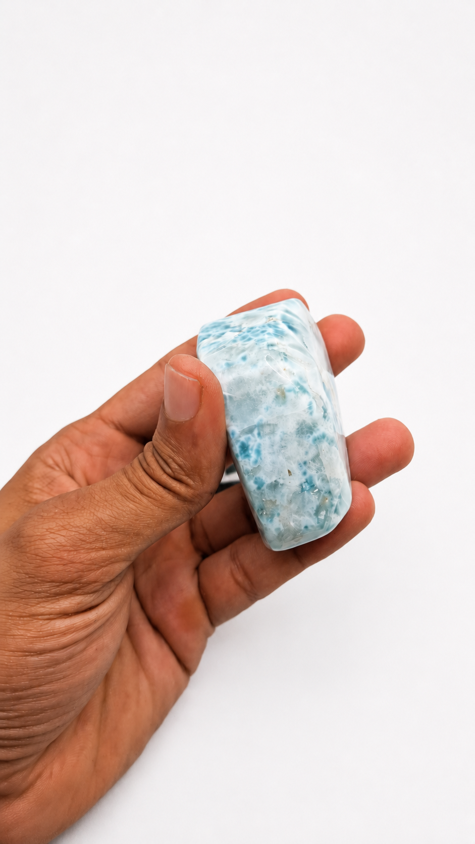 Losa de piedra Larimar AAA: piedra de cristal azul natural de la República Dominicana para hacer joyas o coleccionar.