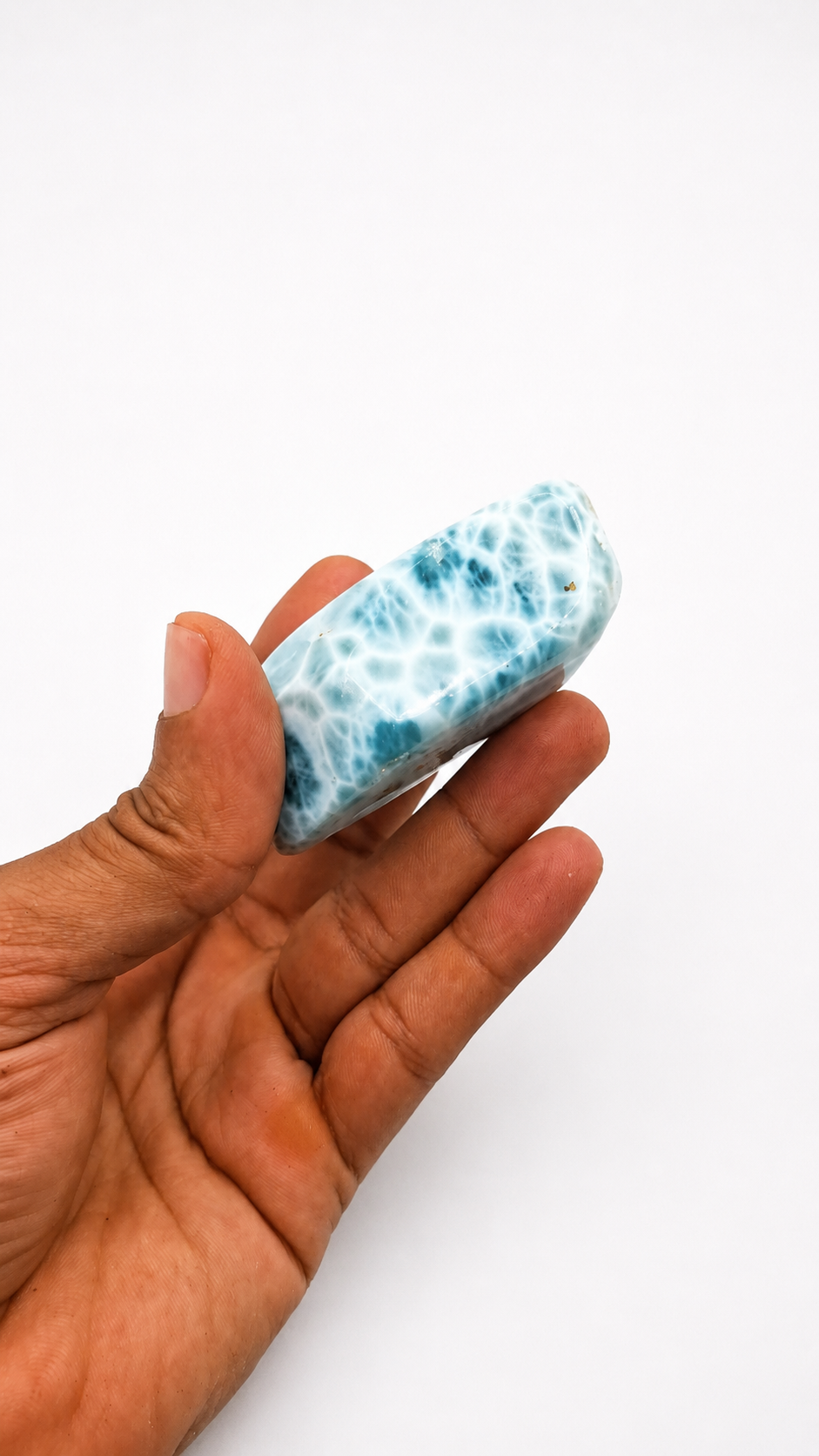 Losa de piedra Larimar AAA: piedra de cristal azul natural de la República Dominicana para hacer joyas o coleccionar.